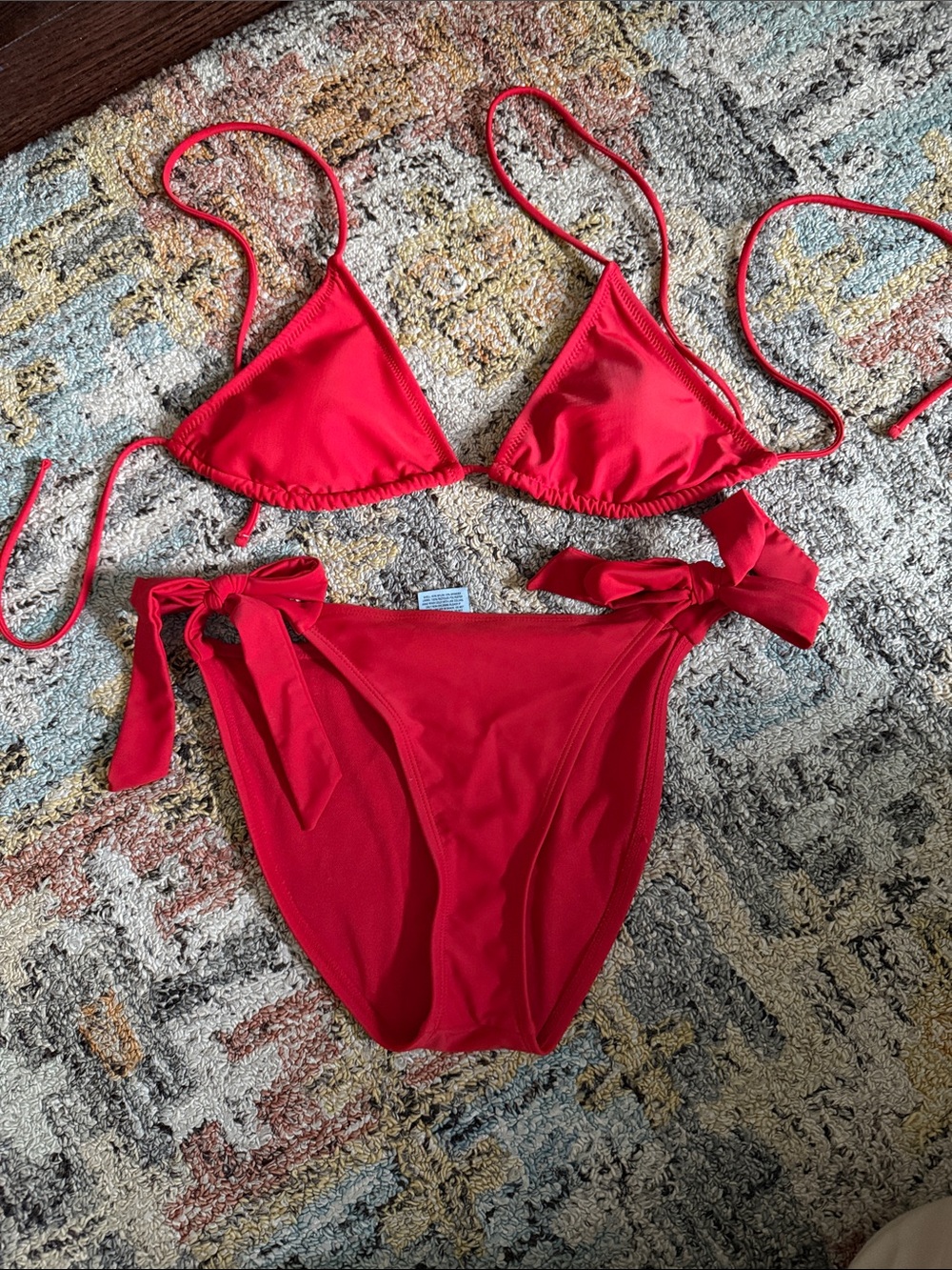 Red triangle Bikini Set - NEVER WORN
